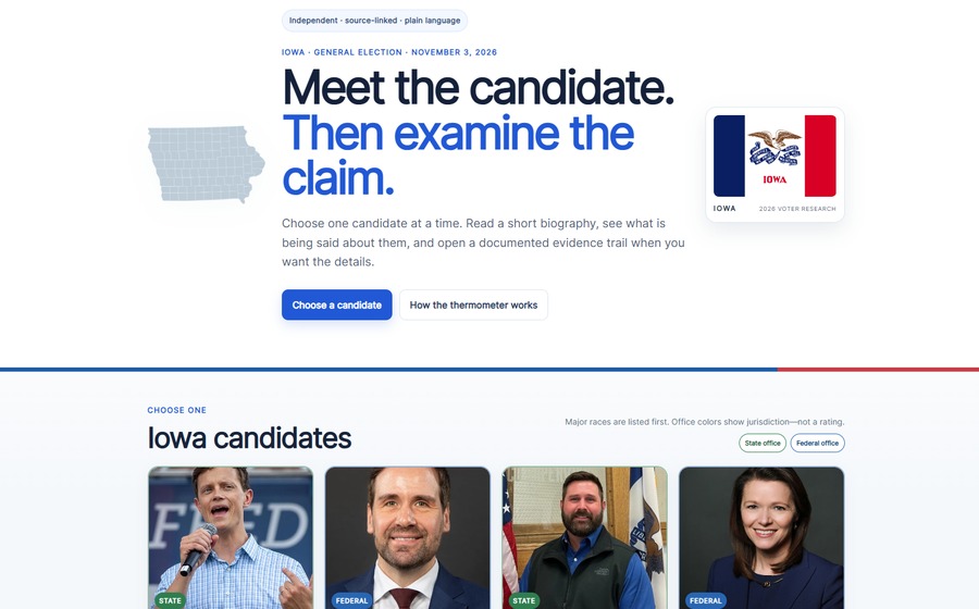 Thumbnail for the IA Fact Check website project